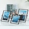 Fabulaxe Modern Metal Floating Tabletop Photo Picture Frame with Glass Cover and Easel Stand, Black 5 x 7 QI004066.BK.L - alternate 5